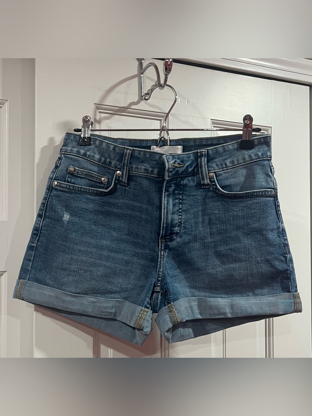 LC Lauren Conrad Rolled Hem Denim Shorts - Blue Wash